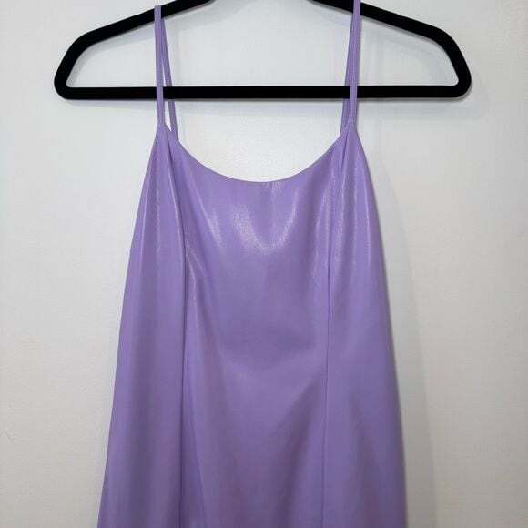 Alice + Olivia Lavender Purple Vegan Leather Mini Dress - Picture 4 of 8